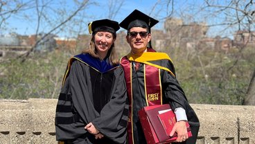 Melissa Wilson and Luis Allen at commencement